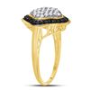 Image 2 : 1.02 CTW Black Color Diamond Cluster Ring 10KT Yellow Gold - REF-36Y2X
