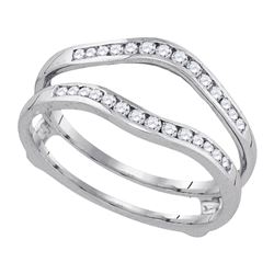 1 CTW Diamond Wedding Bridal Enhancer Ring 14k White Gold - REF-101W9K