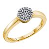 Image 1 : 0.12 CTW Diamond Simple Cluster Ring 10KT Yellow Gold - REF-14Y9X