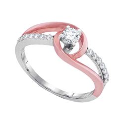 0.34 CTW Diamond Bridal Wedding Engagement Anniversary Ring 10KT White Gold - REF-44F9N