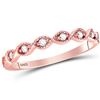 Image 1 : 0.10 CTW Diamond Stackable Ring 14KT Rose Gold - REF-19N4F