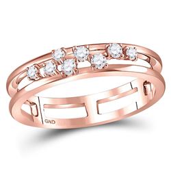 0.19 CTW Diamond Ring 10KT Rose Gold - REF-40W8H