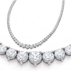 Natural 7ct VS-SI Diamond Tennis Bracelet 18K Rose Gold - REF-682M3F