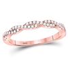 Image 1 : 0.24 CTW Diamond Woven Stackable Ring 10KT Rose Gold - REF-26H9M