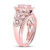 Image 2 : 1.02 CTW Diamond Ring 14KT Rose Gold - REF-143H3N