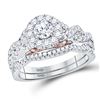 Image 1 : 1 CTW Diamond Solitaire Bellissimo Bridal Ring 14KT White Gold - REF-146M2H