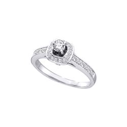 0.50 CTW Diamond Solitaire Bridal Engagement Ring 14KT White Gold - REF-75N2F