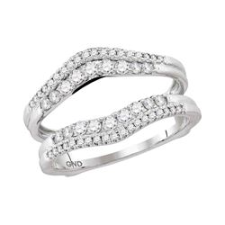 0.49 CTW Diamond Ring 14KT White Gold - REF-67X4Y