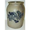 Image 2 : BLUE DECORATED STONEWARE CROCK