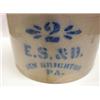 Image 2 : BLUE DECORATED STONEWARE CROCK