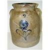 Image 1 : BLUE DECORATED STONEWARE CROCK