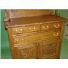 Image 2 : TWO PIECE OAK SIDEBOARD