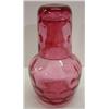 Image 1 : CRANBERRY GLASS DECANTER & TUMBLER