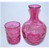 Image 2 : CRANBERRY GLASS DECANTER & TUMBLER