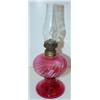 Image 1 : CRANBERRY GLASS MINIATURE LAMP
