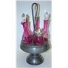 Image 1 : CRANBERRY GLASS CASTOR SET