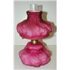 Image 1 : PINK SATIN GLASS MINIATURE LAMP