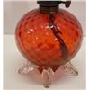 Image 2 : CRANBERRY GLASS MINIATURE LAMP