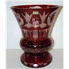 Image 1 : LARGE BOHEMIAN GLASS FLOWER VASE