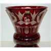 Image 3 : LARGE BOHEMIAN GLASS FLOWER VASE