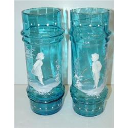 MARY GREGORY GLASS VASES