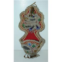 VICTORIAN BEADED WALL POCKET