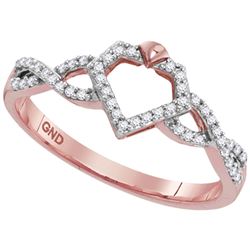 0.15 CTW Diamond Diamond-shape Fashion Ring 10KT Yellow Gold - REF-19F4N