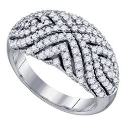 1.09 CTW Diamond Fashion Ring 10KT White Gold - REF-86Y8X