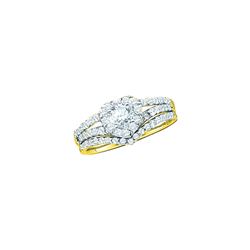 0.50 CTW Diamond Heart Bridal Engagement Ring 14KT Yellow Gold - REF-104H9M