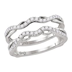 0.33 CTW Diamond Ring 14KT White Gold - REF-52Y4X