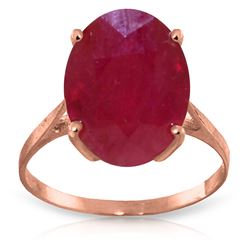 Genuine 7.5 ctw Ruby Ring Jewelry 14KT Rose Gold - REF-82F2Z