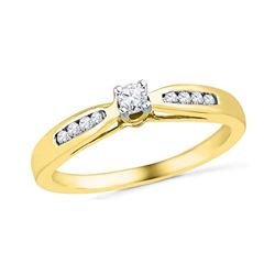 0.20 CTW Diamond Solitaire Bridal Ring 10KT Yellow Gold - REF-24F2N