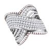 Image 1 : 2.48 CTW Diamond Cocktail Ring 10KT Two-tone Gold - REF-206N9F
