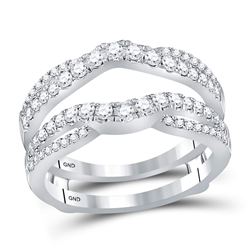 0.63 CTW Diamond Ring 14KT White Gold - REF-82M4H