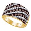 Image 1 : 1.3 CTW Cognac-brown Color Diamond Ring 10KT Yellow Gold - REF-87Y2X