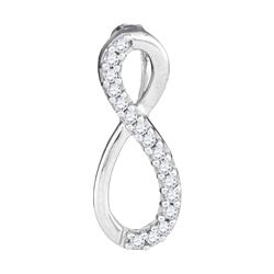 0.10 CTW Diamond Infinity Love Pendant 10KT White Gold - REF-7H4M