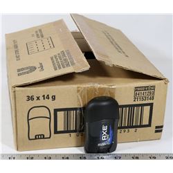 CASE OF 36 NEW AXE ANTIPERSPIRANTS