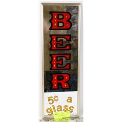 5 CENT BEER MIRROR SIGN