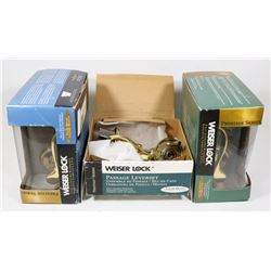 3 WEISER DOOR HANDLE SETS