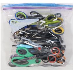 BAG OF ASSORTED SCISSORS