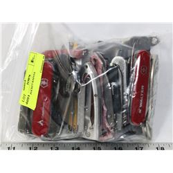 BAG OF POCKET KNIVES
