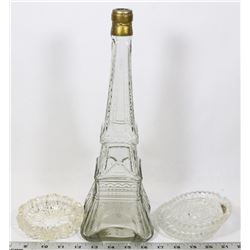 EIFFEL TOWER SHAPED GLASS WITH ITALIAN CRYSTAL SET