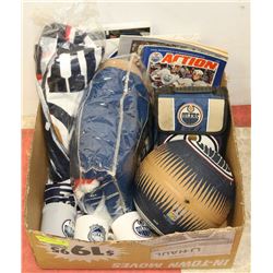 FLAT OF OILERS MERCHANDISE