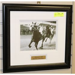 SEABISCUIT FRAMED PICTURE 18"X17"