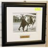 SEABISCUIT FRAMED PICTURE 18"X17"