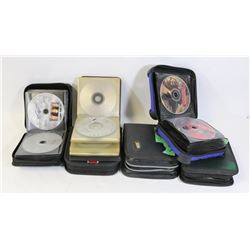 FLAT WITH 84 ASSORTED DVD AND 82 CD'S