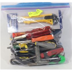 BAG OF ASSORTED HAND TOOLS