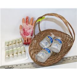 BASKET OF HAND SANITIZER WITH ORGANIC BODY