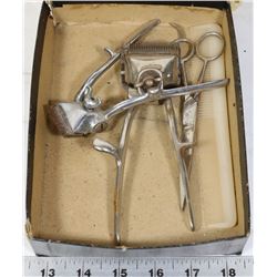 ANTIQUE SHAVING AND HAIR CUT KIT