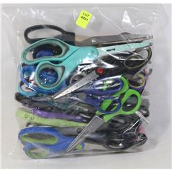 BAG OF ASSORTED SCISSORS